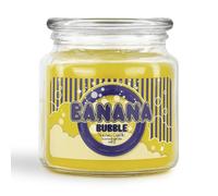 Bacana Candle - Candela Profumata in Vetro - Candela Aromatica in Vaso di Vetro con Coperchio - Candela Originale per un Regalo - 560 Grammi, 80-110 Ore di Combustione - Banana Bubble