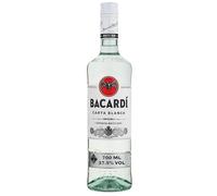 BACARDÍ Carta Blanca White Rum, Vol. 37,5%, 70 cl / 700 ml, iconico rum bianco dei Caraibi, ideale per i cocktail