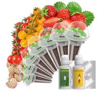 Baccelli di semi di fragola per AeroGarden, Ahopegarden, iDOO Hydroponics Growing System, 350 semi + germinazione tra cui pomodoro rosso ciliegino dorato, fragola bianca, fragola rossa (7 cialde)