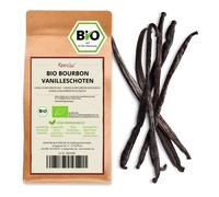 Baccelli interi BIO Bourbon Vaniglia - 1x5 pezzi da 15 a 17 cm di lunghezza - vera BIO Bourbon Vanilla del Madagascar - confezionata in un imballaggio ecologico
