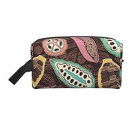 Baccello Di Cacao Colorato, Borsa per il trucco Borsa per cosmetici Borsa da viaggio portatile da viaggio Borsa per trucco Organizer