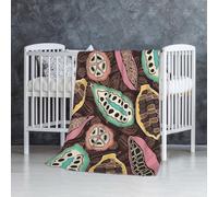 Baccello di cacao colorato,Coperta morbida, calda, anti-pilling, in flanella, peluche, 76 x 127 cm