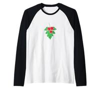 Bacche di biancospino Vegano Sano Maglia con Maniche Raglan