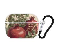 Bacche di melograno AirPods Pro custodia con anello portachiavi custodia protettiva rigida in PC per AirPods Pro 2a generazione per donne e uomini di generazione facile da aprire e protezione completa