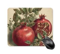 Bacche di melograno tappetino per mouse quadrato portatile per computer con base in gomma antiscivolo 25 x 30 cm, tappetino per mouse ultra sottile per computer, laptop, accessori da scrivania da