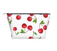 Bacche Rosse Di Ciliegia, Borsa da toilette Borsa per trucco Borsa per cosmetici Borsa da toilette da viaggio portatile