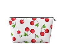 Bacche Rosse Di Ciliegia, Borsa da toilette Borsa per trucco Borsa per cosmetici Borsa da toilette da viaggio portatile