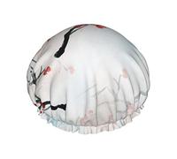 bacche rosse Riutilizzabile Impermeabile Lavabile Regolabile Adatto a donne Tutte le lunghezze di capelli Cuffia da doccia