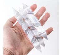 Bacchetta a spirale in cristallo di selenite naturale Bacchetta for massaggio marocchino Accessori for la terapia dei punti di agopuntura decorazione della stanza (Color : Double-tips Spiral)