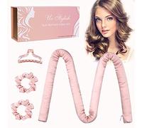 Bacchetta Arricciacapelli Senza Calore - Per Capelli Mossi Bigodino Per Capelli In Seta Di Gelso Al 100%,Non Danneggia I Capelli,Può Essere Utilizzato Durante Il Sonno (Rose)