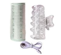 Bacchetta arricciacapelli USB, kit di ferro per lo styling dei capelli | Mini rullo riscaldato con funzione, ideale per i viaggi per aumentare il volume istantaneo e modellare facilmente i capelli a