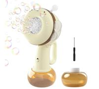 Bacchetta Bolle Elettrica,Giocattolo Bolle di Sapone | Portatile Rotante a Forma d'Ape Luci Colorate Gioco Spiaggia per Carnevale Viaggio Compleanno Libero Bambini Esterno