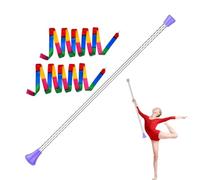 Bacchetta Con Nastro Bastone In Acciaio Inossidabile Con Nastro Antiscivolo | Bastone Majorette Metallo 53 cm Per Palestra Palco Sfilate Teatro Feste Allenamento Festività