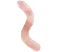 Bacchetta da massaggio in cristallo di quarzo naturale Bacchetta da massaggio al quarzo rosa decorazione della stanza (Color : Pink S Shape)