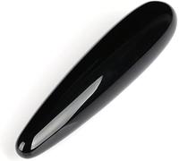 Bacchetta da massaggio in cristallo di quarzo naturale Bacchetta da massaggio al quarzo rosa decorazione della stanza (Color : Obsidian)