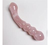 Bacchetta di cristallo naturale di qualità di 18 cm Artigianato di pietre preziose di cristallo Bastone da massaggio Yoni come regalo for le donne 1 pz, quarzo rosa decorazione della stanza (Color :