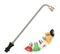 Bacchetta di estensione della lancia per idropulitrice, 15.4 "Spray Attacchi Lance Prolunga bacchetta per Karcher K2 K3 K4 K5 K6 K7, aste curve a 90°, collegamento rapido da 1/4 pollici..