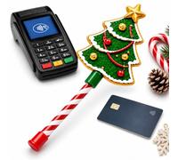 Bacchetta di Pagamento con Carta di Credito e Debito a Forma di Albero | Oggetto di Cassa Delle Vacanze Stampato In 3D, Bacchetta Nuova per Pagamenti Contactless per Negozi Al(Christmas-1)