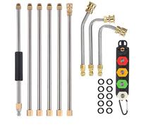 Bacchetta Di Prolunga Per Idropulitrice Set di bacchette estensione for idropulitrice ad alta pressione, ugelli for rondella for auto, pulizia degli strumenti connessione rapida(ColorD)