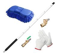 Bacchetta di pulizia per radiatore, risciacquo e pulizia, 60 cm, con ugelli e attacchi rapidi, asta di pulizia per la casa, auto, e