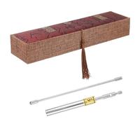 Bacchetta di Rilevamento Feng Shui in Rame, Testa di Drago Argento | Design Smontabile e Flessibile, Uso Manuale, per Rilevazione Feng Shui e Rilievi Sul Campo