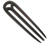 Bacchetta Fermacapelli Vintage a Tre Denti in Legno di Sandalo Nero | Stile Retro per Donne e Signore, Adatta a Celebrazioni e Uso Casual, Design Fashion per Acconciature Fai da Te
