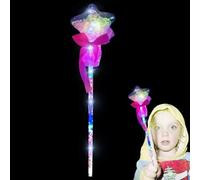 Bacchetta luminosa, Bacchetta per bambini | Bacchetta giocattolo con bagliore LED, simpatico bastone da fata portatile per costumi da ragazza, giochi di ruolo, spettacoli di magia, cosplay e regalo di