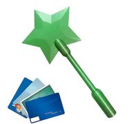 Bacchetta magic per carte di credito, bacchetta stampata in 3D toccas per pagare, bacchette magiche a forma di stella Porta carte di pagamento senza contatto, accessorio per giocattoli e costumi