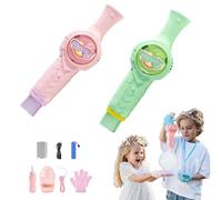Bacchetta magica per bolle di nebbia, bacchetta elastica con guanti, per bambini, portatile, interattiva, per feste e regali (rosa, A+verde, A, 2 pezzi)