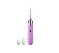 Bacchetta massaggiante con testa sostituibile, impermeabile, portatile | Rilassamento profondo della fascia, design a penna, facile da pulire, silenzioso(Purple)