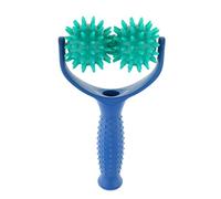 Bacchetta massaggiante tipo Y con manico blu e palline verde intenso per agopressione, rilassamento e sollievo dalla fatica, lunghezza 20 cm, diametro 6 cm