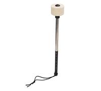 Bacchetta per Batteria in Feltro Bianco con Manico in Acciaio Inossidabile Bacchetta per Grancassa Bastoncini per Percussioni Fascia per Strumenti Accessorio per Batteria Rullanti