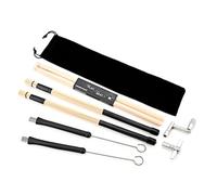 Bacchetta per batteria senza sbavature con custodia con superficie liscia Spazzola in acciaio Attrezzatura musicale Accessori per percussioni Forniture per strumenti Asta di legno