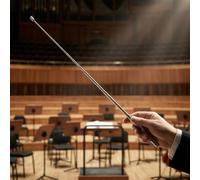 Bacchetta per direttore d'orchestra in acciaio inox, bacchetta ritmica leggera e riutilizzabile, per concerti e direttori di coro