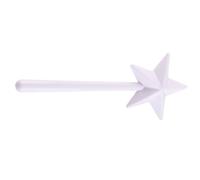 Bacchetta per sale e pepe in plastica, pratica e carina, a forma di pentagramma, dispenser per sale, strumento di condimento magico per ristoranti a tema, Halloween, Natale (Bianca)