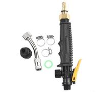 Bacchetta spruzzatrice, 3/8" ottone Barb acciaio inox lavaggio auto, acqua ad alta pressione + 3 clip, lancia spray pulizia (30 cm)