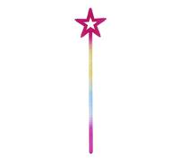Bacchetta : stella a cinque punte, accessorio per costume da principessa | Materiale ABS, design glitterato da 33 cm, scenario di performance di fate, articolo regalo per feste di compleanno in