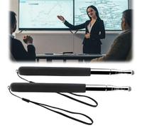 Bacchetta Telescopica Allungabile,2 pezzi Puntatore per Insegnanti,Puntatore Telescopico,Bastone Puntamento Acciaio Inox Estensibile,Indicatore Telescopico per insegnamento Presentazioni