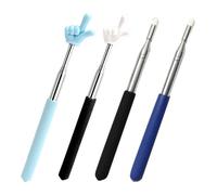 Bacchetta Telescopica Allungabile, 4 Pcs Bastone di puntamento in acciaio inox estensibile, Indicatore Telescopico per insegnamento Presentazioni, Formatore, Seminari, Estensibili Fino a 100 CM