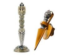 Bacchetta unica DND Dice Spinner Skull Tower Roulette Roller Dark Demon Goblin Set di dadi in metallo per giochi di ruolo