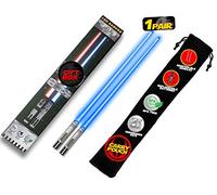Bacchette a spada laser illuminate a LED di Star Wars, riutilizzabili, con manico rimovibile, lavabili in lavastoviglie, confezione regalo di alta qualità e custodia per il trasporto inclusa, colore