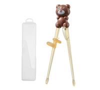Bacchette adatte ai bambini con motivo orso bacchette ABS divertenti e coinvolgenti per insegnare a mangiare galateo bacchette bambino Trainer
