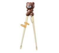 Bacchette adatte ai bambini con motivo orso bacchette ABS divertenti e coinvolgenti per insegnare a mangiare galateo bacchette bambino Trainer