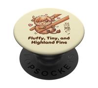 Bacchette carine Kawaii Fluffy Tiny Highland Cow Meme PopSockets PopGrip Adesivo