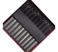bacchette cinesi bacchette sushi Bacchette d'argento Bacchette antiscivolo riutilizzabili adatte per la confezione regalo della leadership senior(Color:A,Size:25cm)