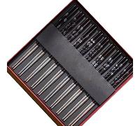 bacchette cinesi bacchette sushi Bacchette d'argento Bacchette antiscivolo riutilizzabili adatte per la confezione regalo della leadership senior(Color:E,Size:25cm)