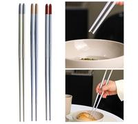 Bacchette Cinesi,Mengger 3 Paia Bacchette di Plastica in Lavastoviglie,Bacchette Antiscivolo Riutilizzabili,Levitanti Chopsticks,Bacchette Sushi,Adatto per Case Ristoranti(Tre Colori)