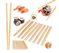 Bacchette Cinesi Sushi Bastoncini Cibo Giapponese Bambù L: 24 cm Set 50 Paia