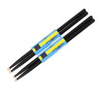 Bacchette Classiche in Acero Nere 2 Paia per Principianti Ragazzo Ragazza | Set Leggero, Superficie Liscia Antiscivolo, Facili da Trasportare, per Strumenti a Percussione