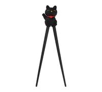 Bacchette da allenamento, per principianti, riutilizzabili, antiscivolo, resistenti al calore, per imparare a noodles, ramen e piatti asiatici, maslasee, per principianti e adulti, design con gatto